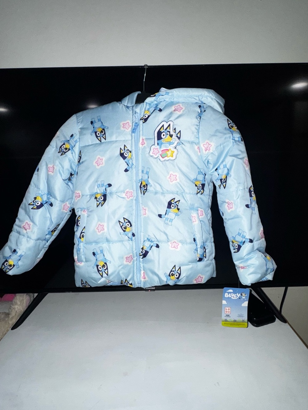 Light Blue Puffer Jacket for Kids - Light Blue size 6x